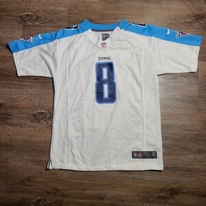 NFL Jersey Tennessee Titans Marcus Mariota #8 Nike On Field Jersey Sz L Preowned
